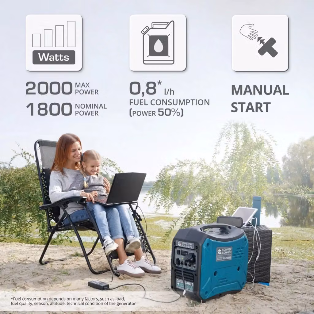 Generatore di inverter Könner & Söhnen KS 2000i S blu – 2