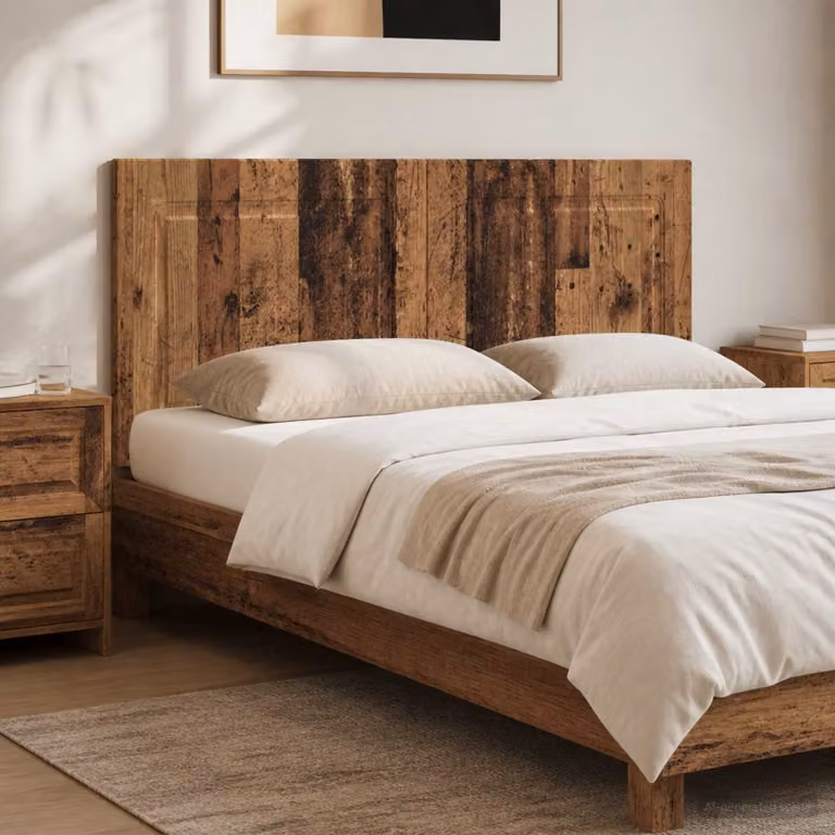 Testiera da muro vidaXL UTRECHT in legno ingegnerizzato, colore marrone, L: 123 cm, H: 50 cm, P: 10,5 cm