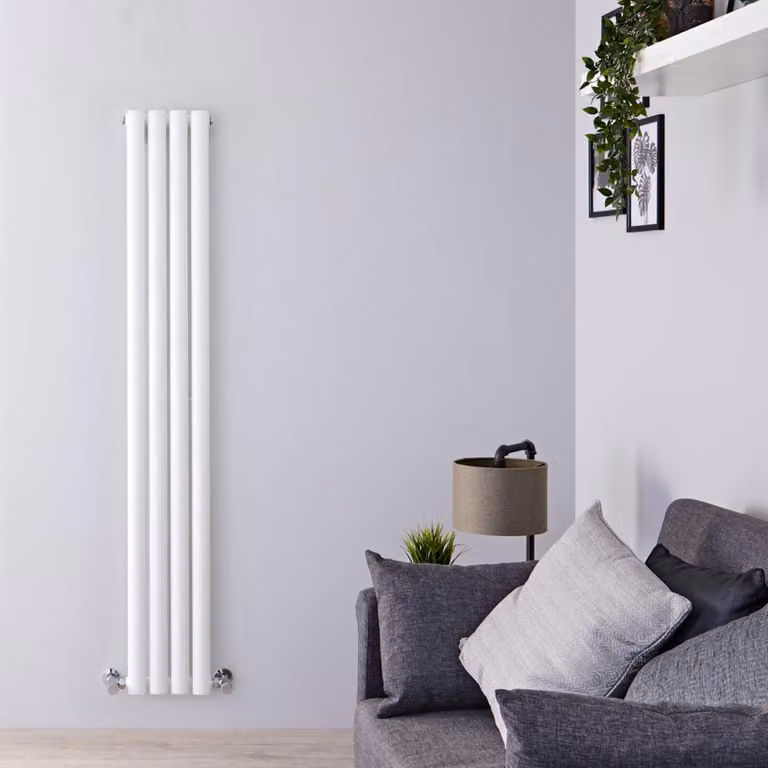 Radiatore Verticale Bianco 440W 1600x236mm - Slim salvaspazio - Design Moderno - Revive