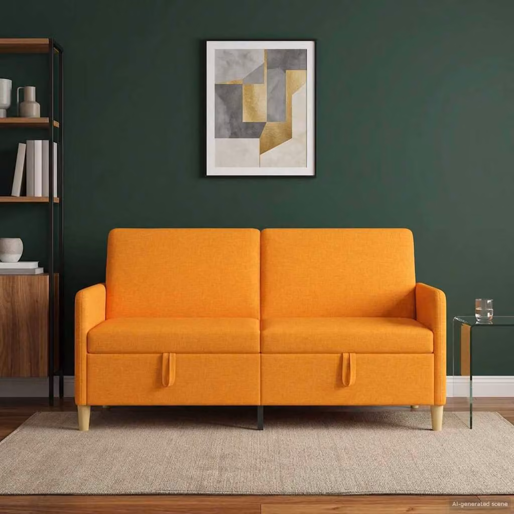 vidaXL Divano Moderno con Contenitore e Seduta Sollevabile, Tessuto, L: 172 cm, P: 78 cm, H: 87 cm