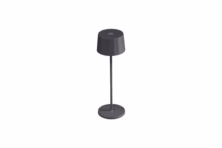 Lampada da tavolo Kettler LED RIBBED Ø 11 cm, altezza 35 cm, alluminio nero opaco / policarbonato - Offerta speciale