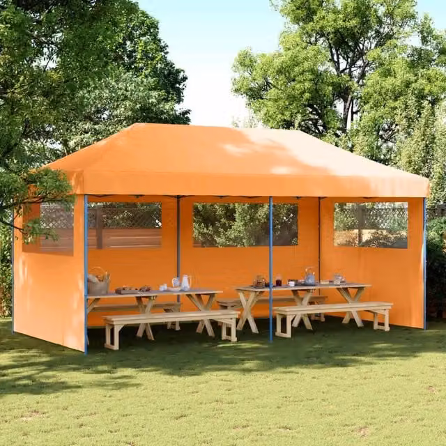Tenda Party-Tenda da festa Arancione 292 x 580 x 315 cm Tessuto Oxford 869369