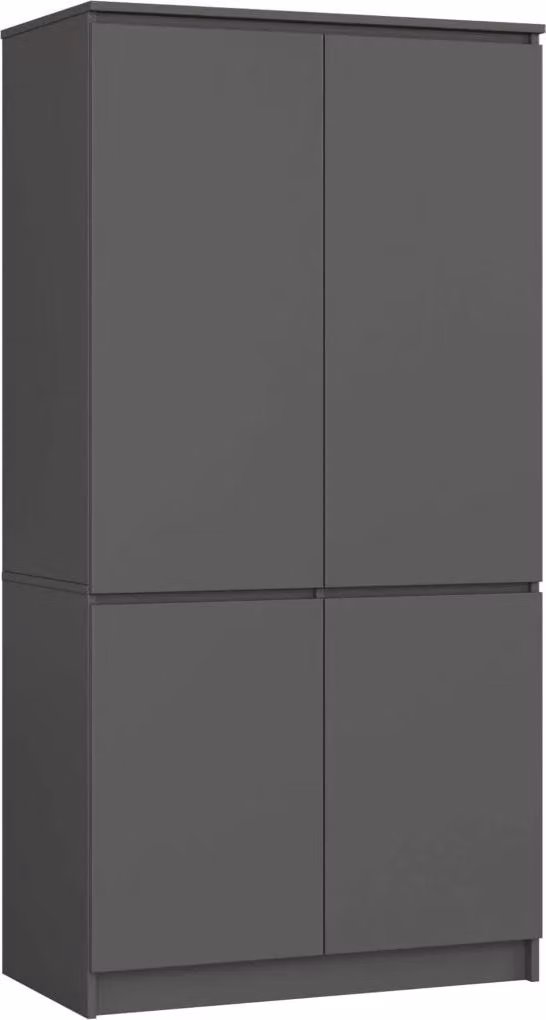 Armadio a quattro ante 90 cm LOTA - grigio