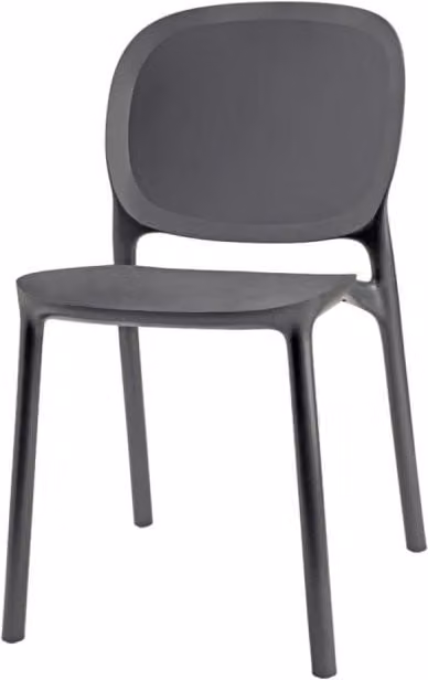 Set di 6 sedie Hug Scab Design in tecnopolimero riciclato colore Antracite – 1