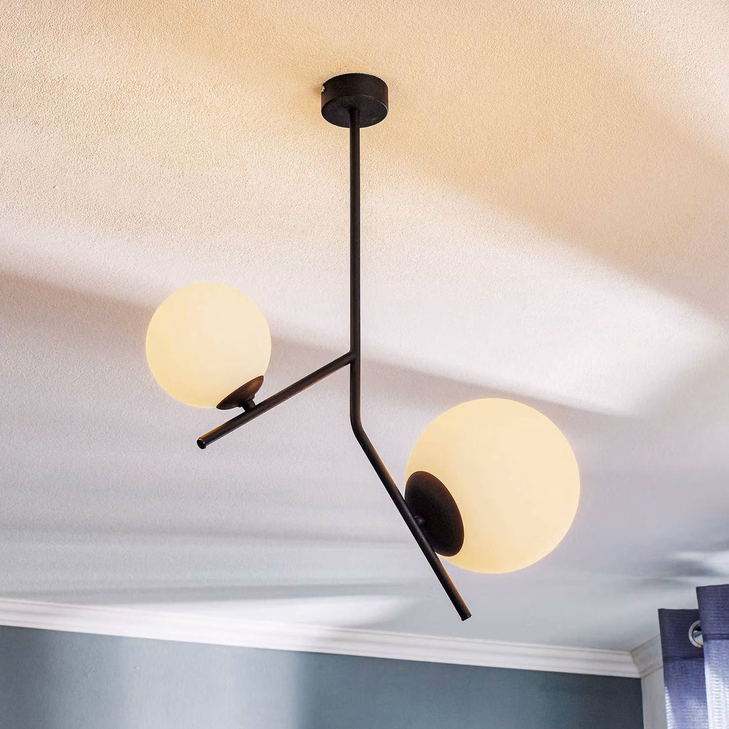 Lampada a sospensione Dione ALDEX, dimmerabile, Nero, Soggiorno / Sala da pranzo, Metallo, Moderno, Lampada a sospensione