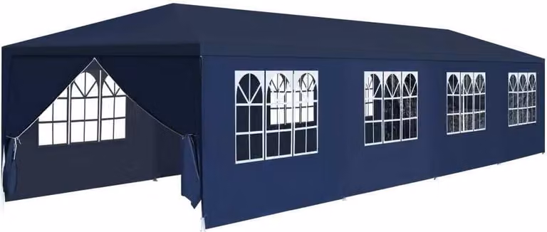 The Living Store Tenda da giardino 3x12 m Blu