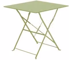 Tavolo pieghevole da esterno Amicasa ORTE in acciaio verde, L 70 x P 70 x H 71 cm