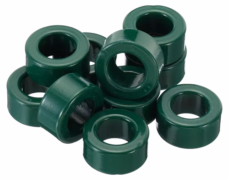 Nucleo toroidale in ferrite, 10 pezzi, 25x15x12 mm, colore verde