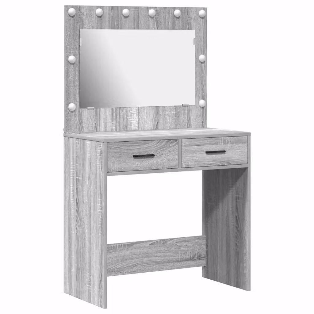 Tavolo da trucco minimalista vidaXL in MDF grigio L: 78,5 cm, P: 41 cm, H: 135 cm – 2