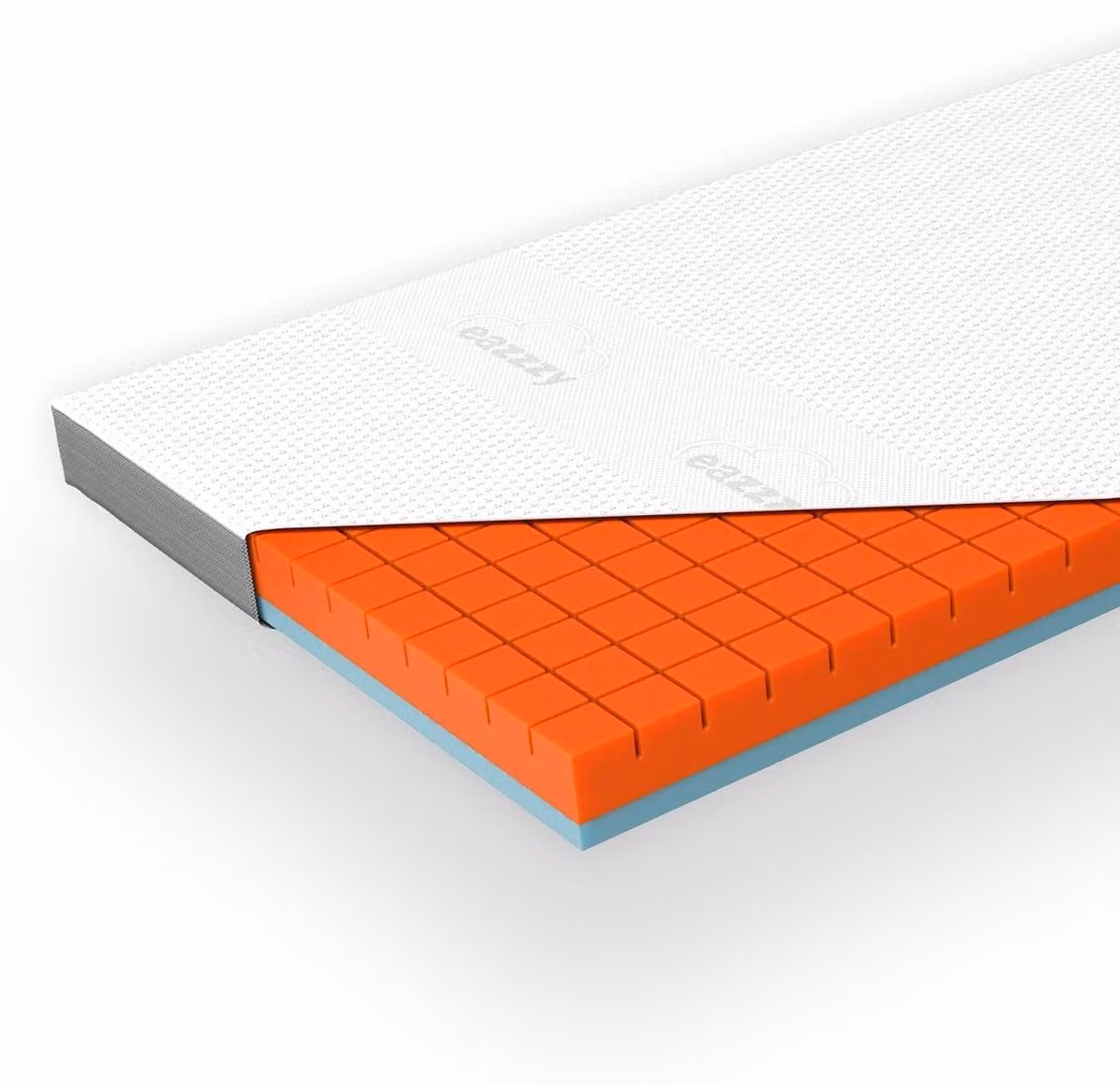 Materasso topper di dimensioni 160x200 cm, alto 9 cm, 2 in 1, reversibile