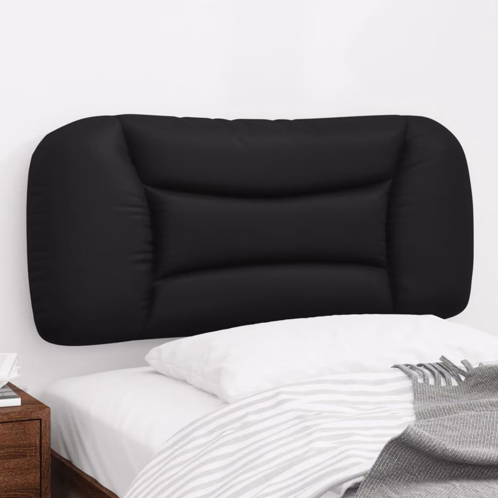 Cuscino Testiera vidaXL Hvar in Similpelle Nero, Larghezza: 80 cm