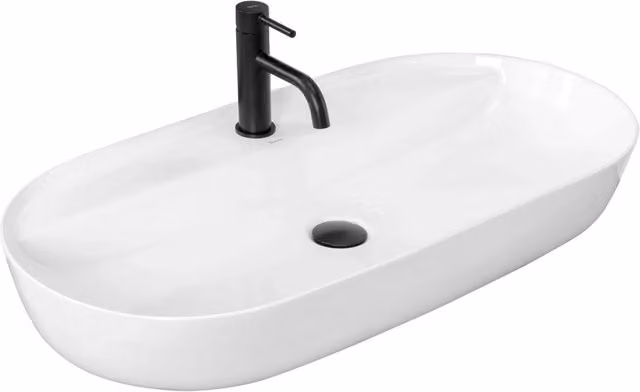 Lavabo da appoggio Rea Aura 81 bianco
