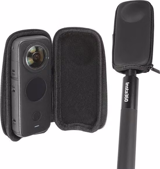 Custodia rigida da trasporto Insta360 in PU nero per Insta360 ONE X, X2 e X3 con contenitore di stoccaggio portatile