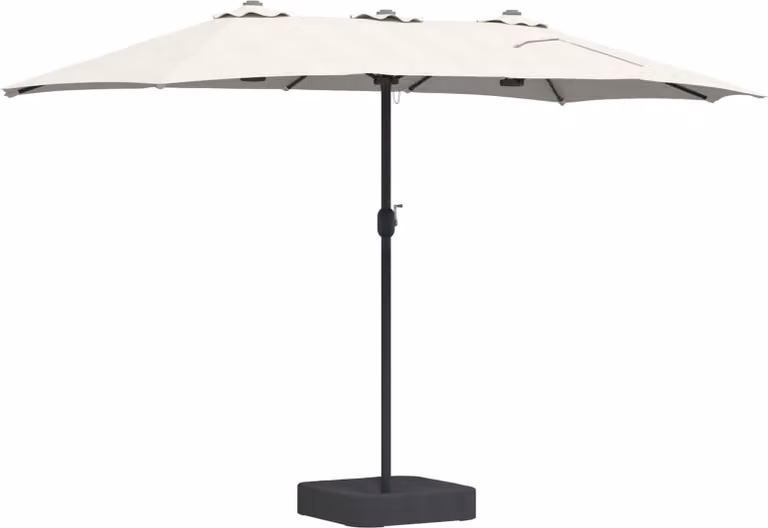 Ombrello da giardino Sabbiato e Antracite 385 x 209 x 244 cm
