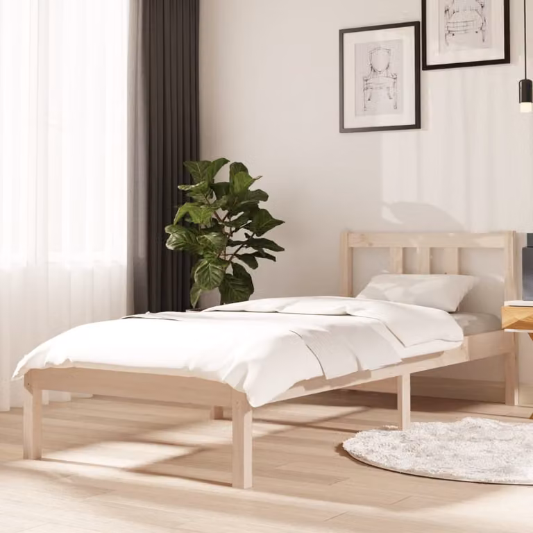 The Living Store Letto in legno massiccio 75x190 cm