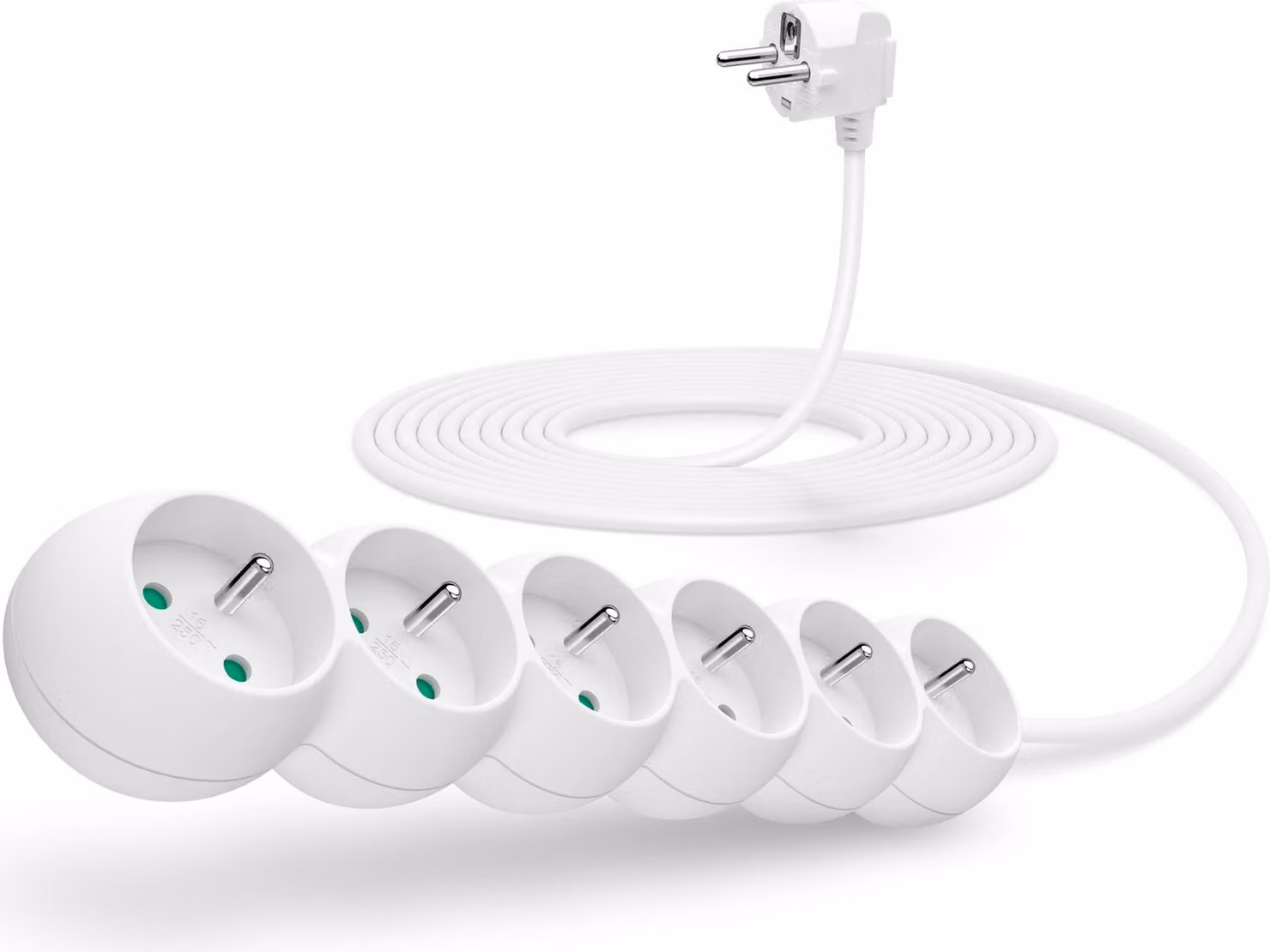 Prolunga CONNECT IT 230V, 6 prese, 5m, bianco