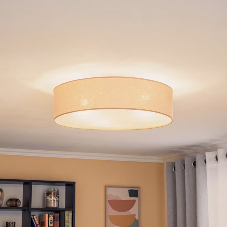 Plafoniera soffitto Roller Euluna, dimmerabile, Marrone / Ruggine, Soggiorno / Sala da pranzo, Tessuto / Stoffa / Seta, Moderno, Plafoniera