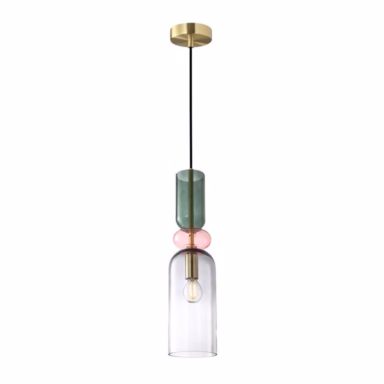 Lampada a sospensione Manso multicolore 1xE14x40W in vetro, dimensioni: 153x11x11 cm, IP20, Italux