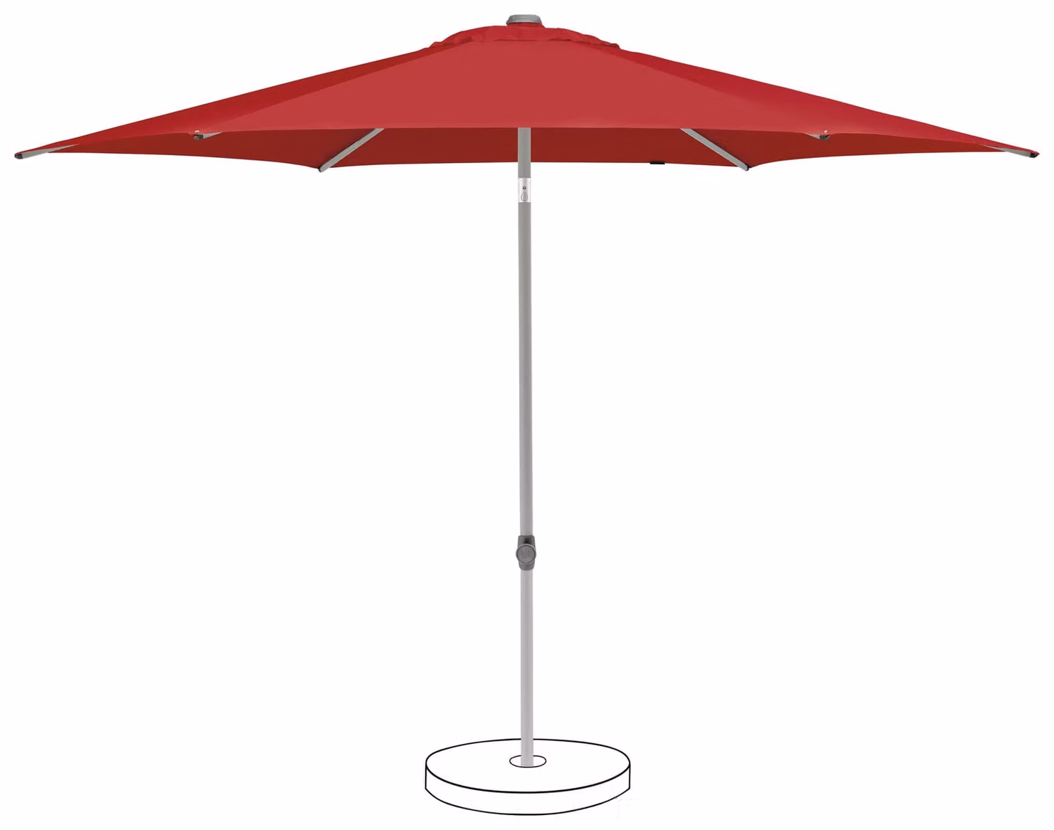 Pop Up 250 cm, rosso aurora