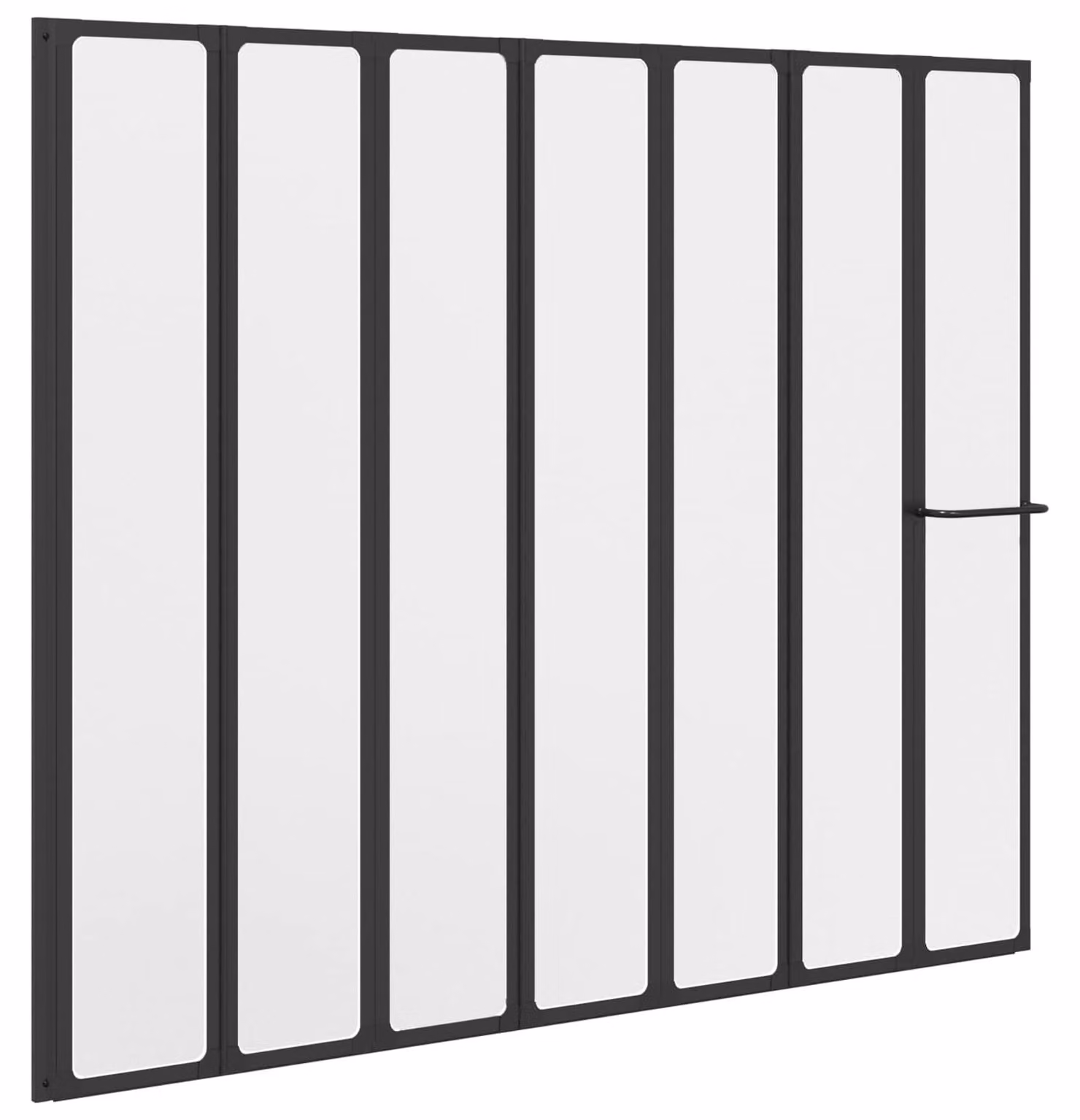 Parete doccia Nero 168 x 140 cm Alluminio