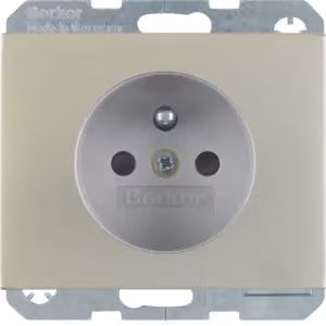 Berker 6765757004 Presa con polo di protezione in acciaio inossidabile Berker K.5
