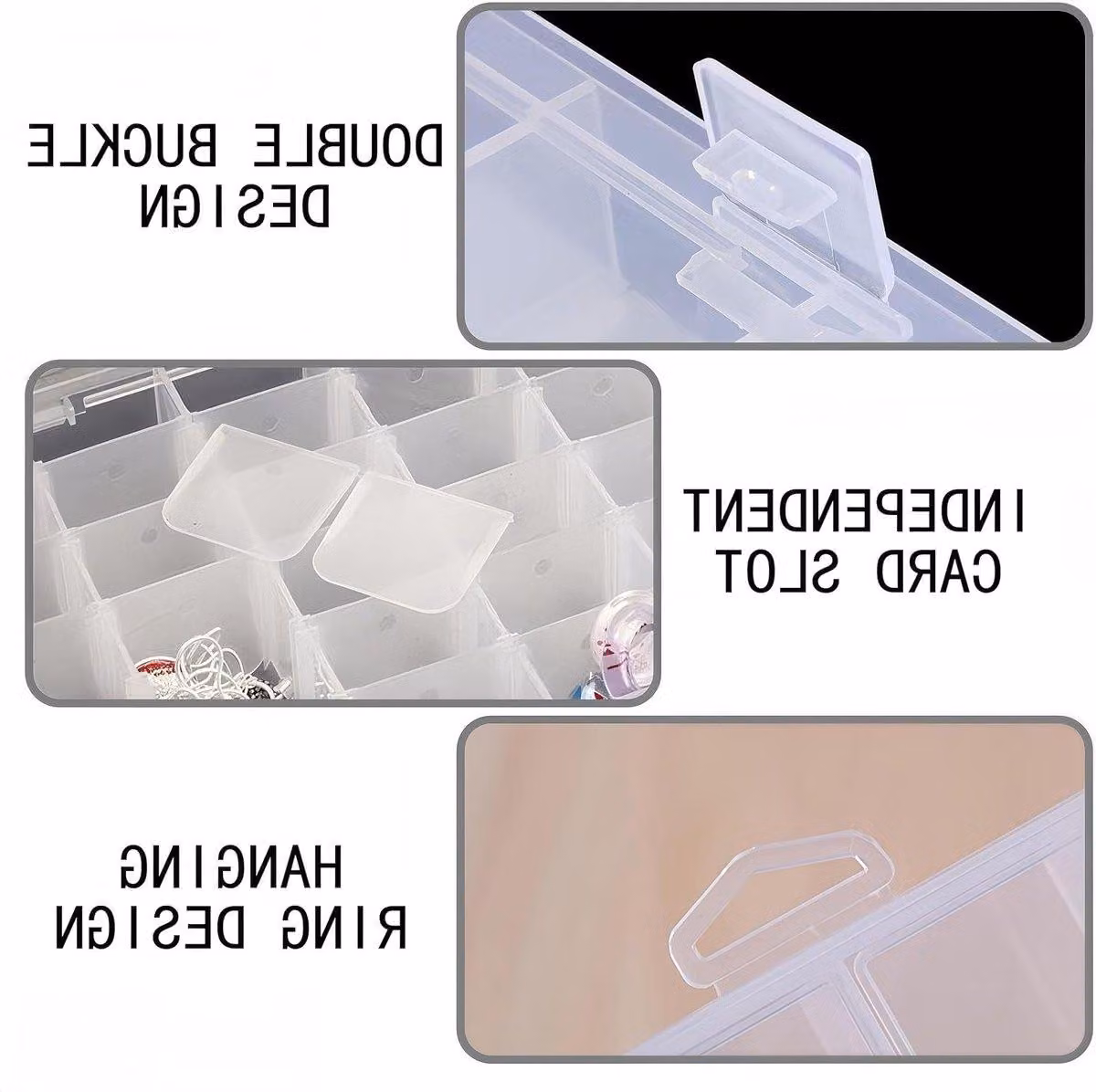 Contenitore con 32 scomparti, ideale per organizzare e conservare gioielli, articoli per hobby creativi e piccoli oggetti