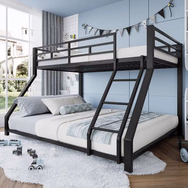 Letto a castello ¨C Minimal ¨C nero metallo 90x200 cm 140x200 cm