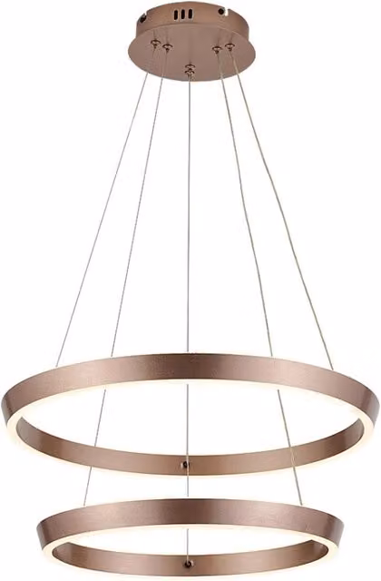 Lampada sospesa LED Nevira 2 anelli bronzo Rabalux