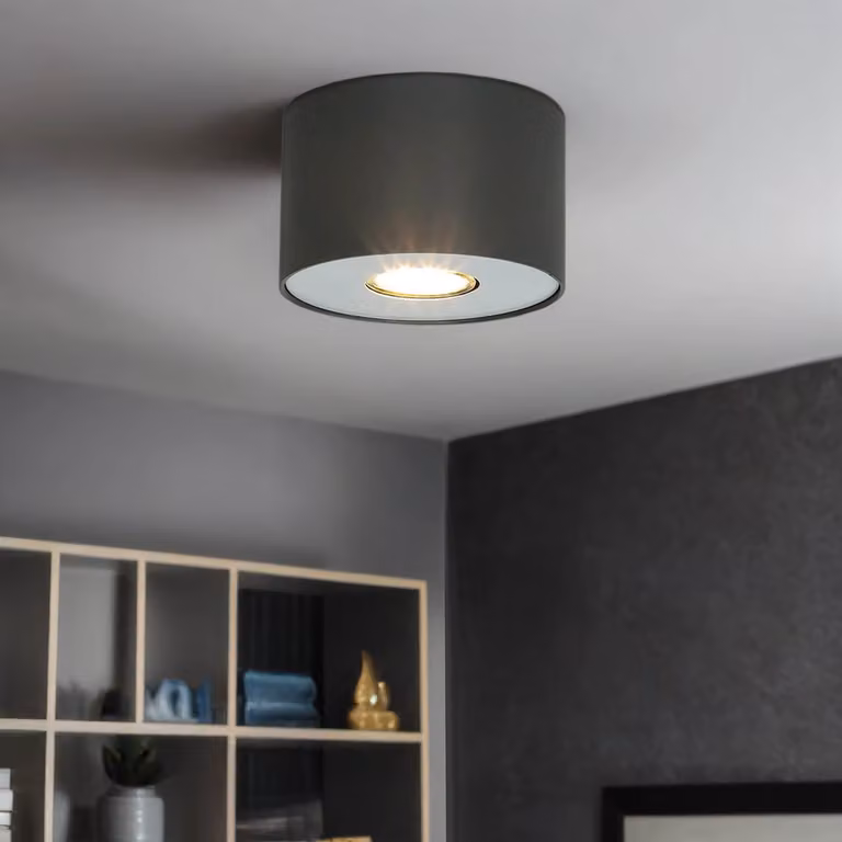 Spot a soffitto grigio GU10 Ø 13 cm piccola lampada da soffitto a superficie corridoio soggiorno
