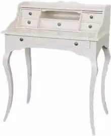 Scrivania scrittoio in legno massiccio gambe provenzali mod Venezia bianco