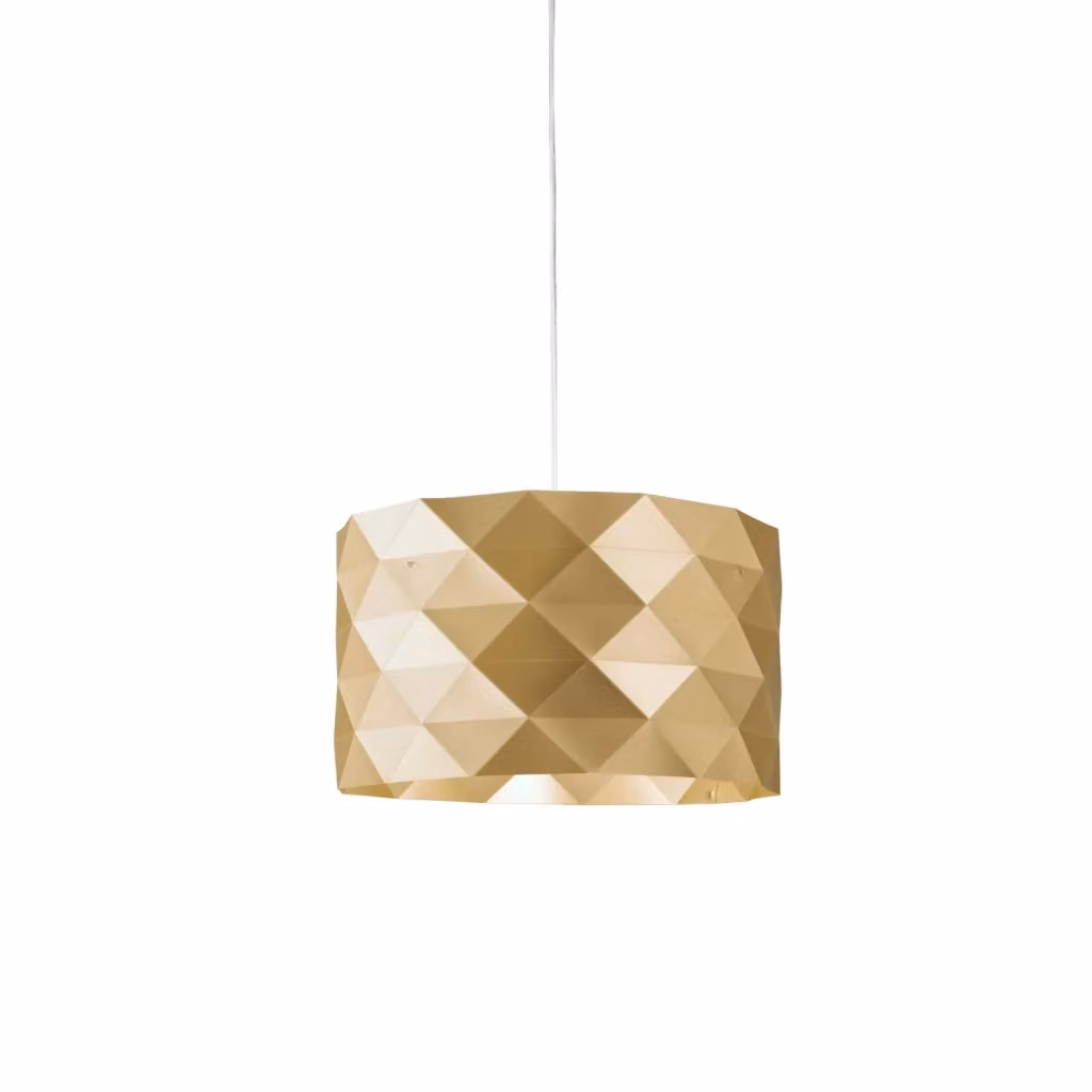 Lampadario Moderno Sospeso Linea Zero Polilux in Metallo Oro e Cromo con 3 Luci E27 – 2