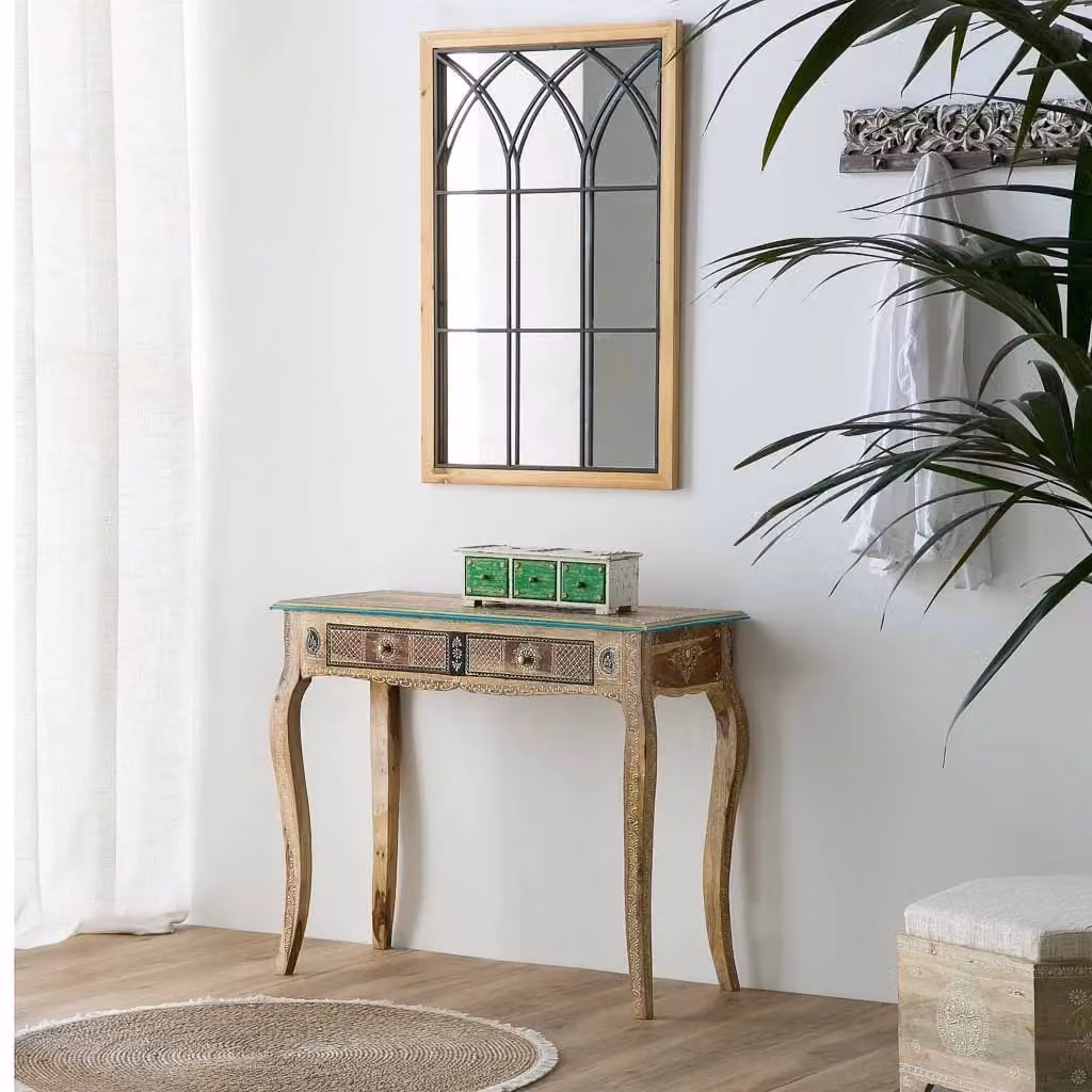Specchio rettangolare Wanderlust Deco in legno e metallo marrone L: 60 cm, P: 2,5 cm, H: 90 cm – 2
