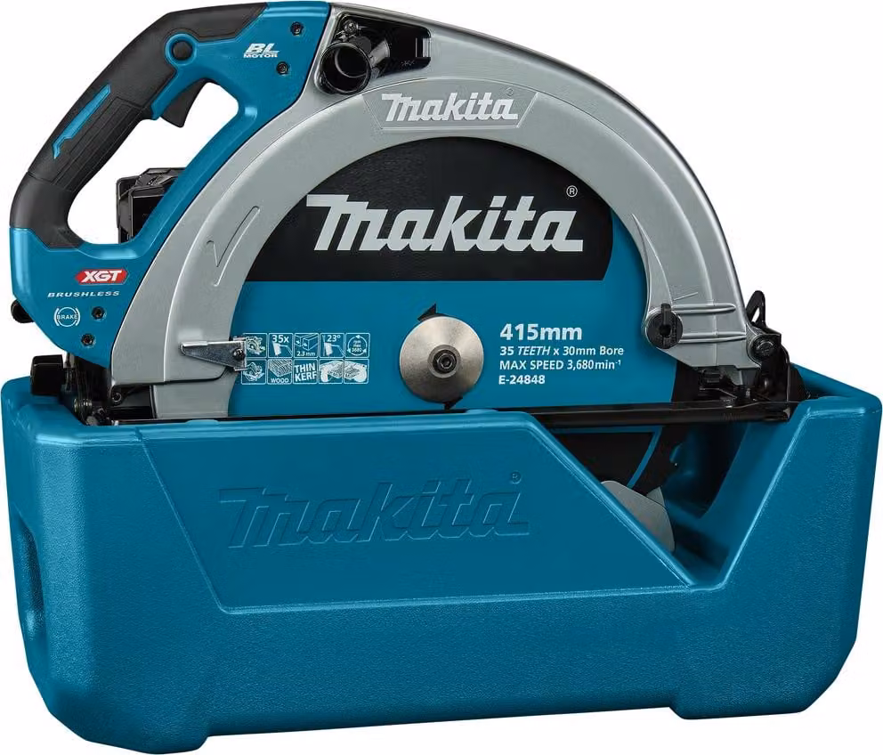 Sega circolare portatile a batteria Makita HS013GT101 XGT, incl. 1 batteria 40 V 5,0 Ah e caricabatterie, lama Ø 415 mm