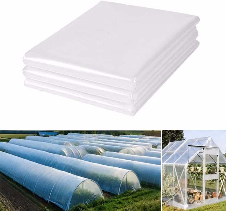 Pellicola per serre, dimensioni 2x10 metri, trasparente, adatta per piante da giardino, impermeabile e resistente ai raggi UV