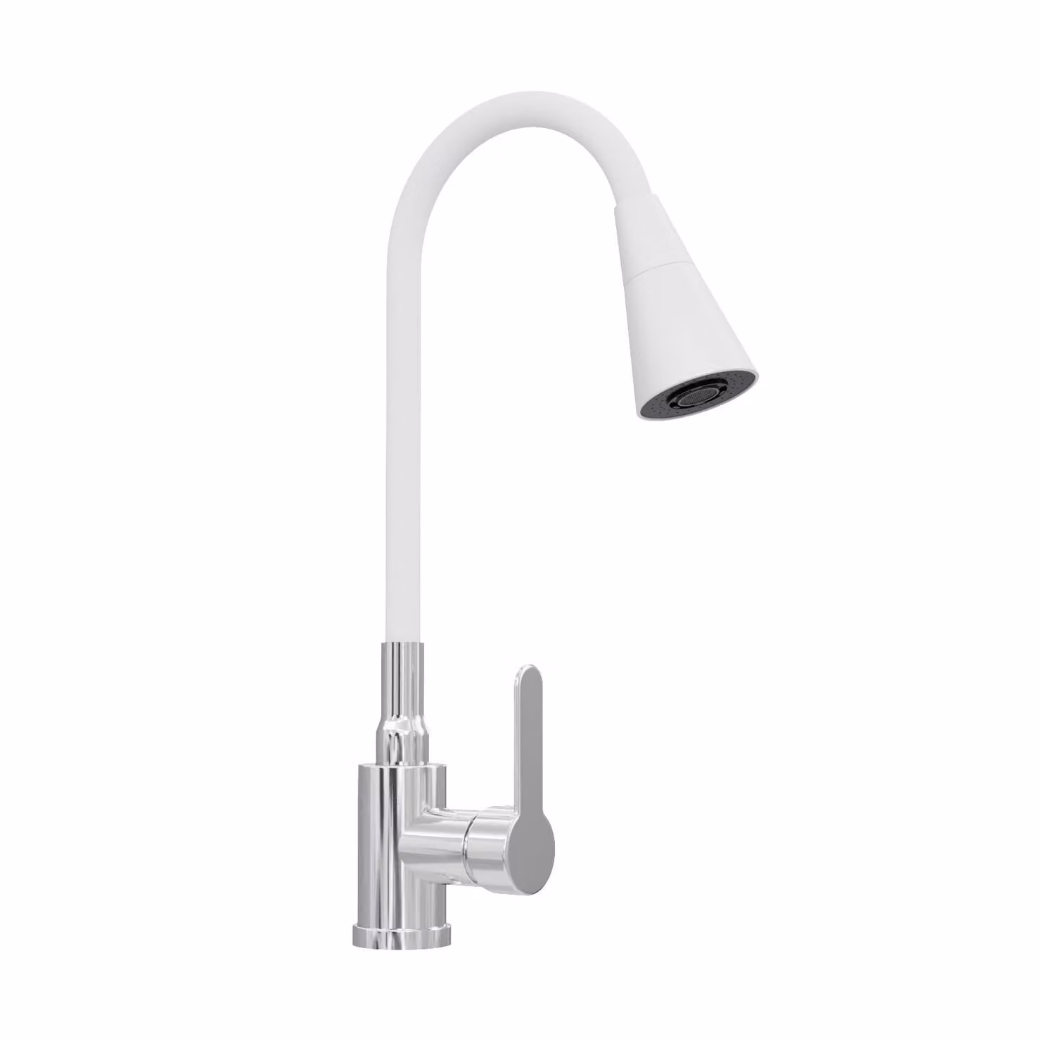 Rubinetto da cucina Rubinetto acqua Miscelatore da cucina Flessibile 2 tipi di getto Bianco 10906