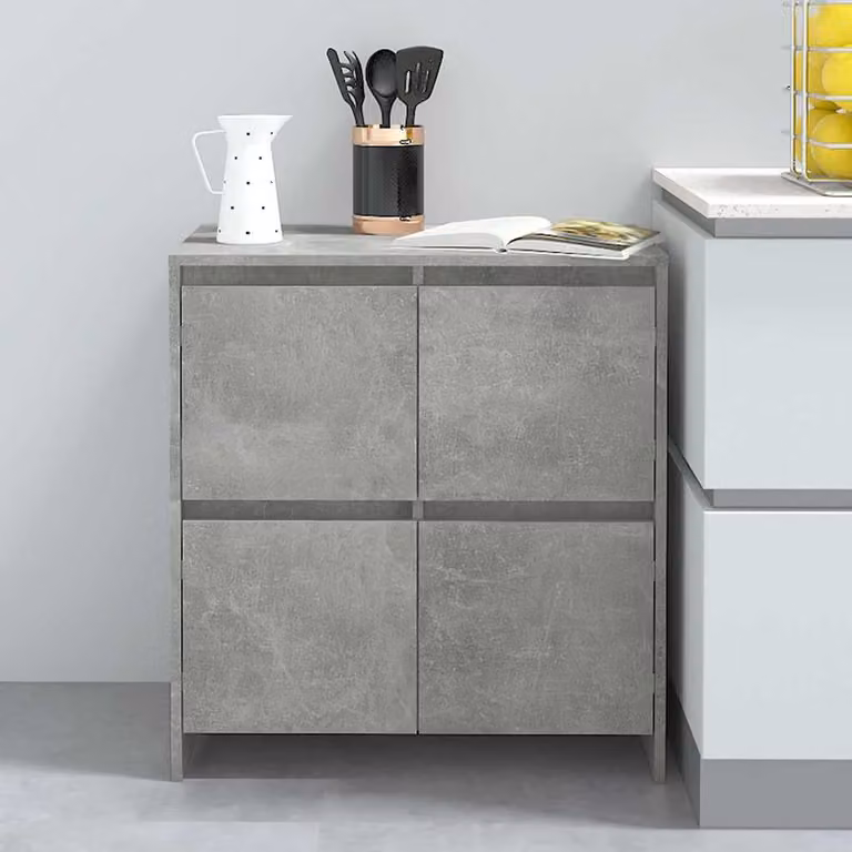 Credenza vidaXL in MDF Grigio Cemento, L: 70 cm, P: 41 cm, H: 75 cm