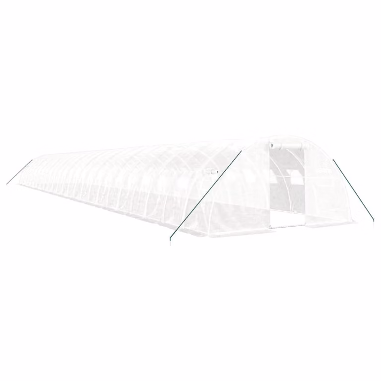 Serra con Telaio in Acciaio Bianco 96 m² 24x4x2 m