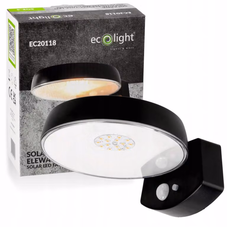 Applique solare da esterno con sensore di movimento Ecolight EC20118