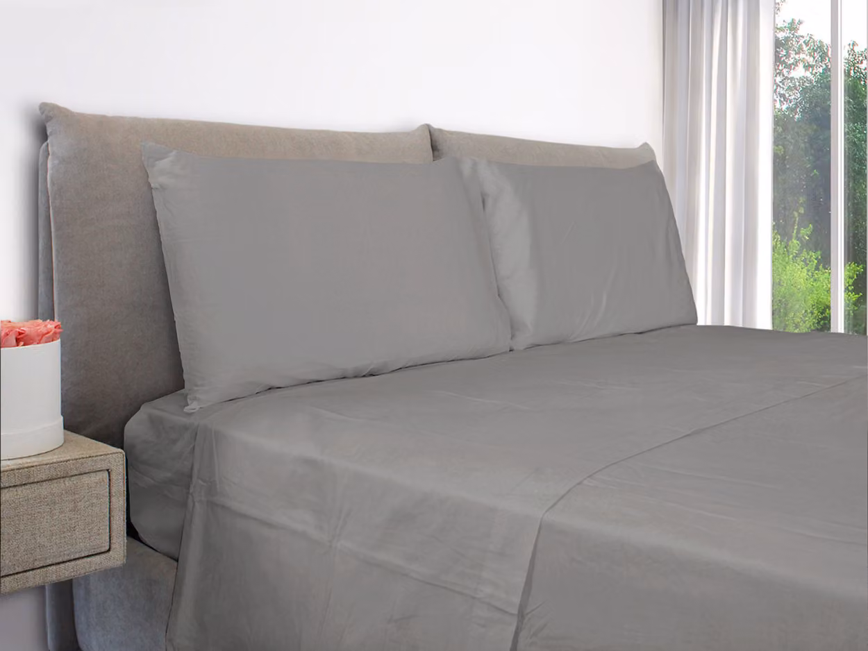 Federe Cuscini Letto Matrimoniale 50x80 cm Grigio