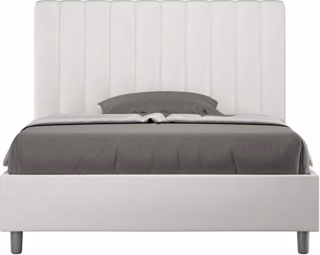 Letto 1 Piazza e Mezzo 120x210 cm con Rete Agueda Bianco