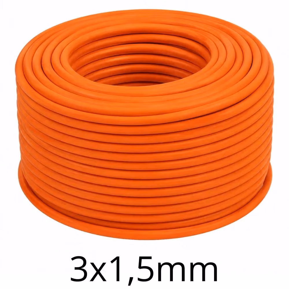 Cavo multipolare flessibile antifiamma Dimelitalia arancio gommato lunghezza 100 m – 2