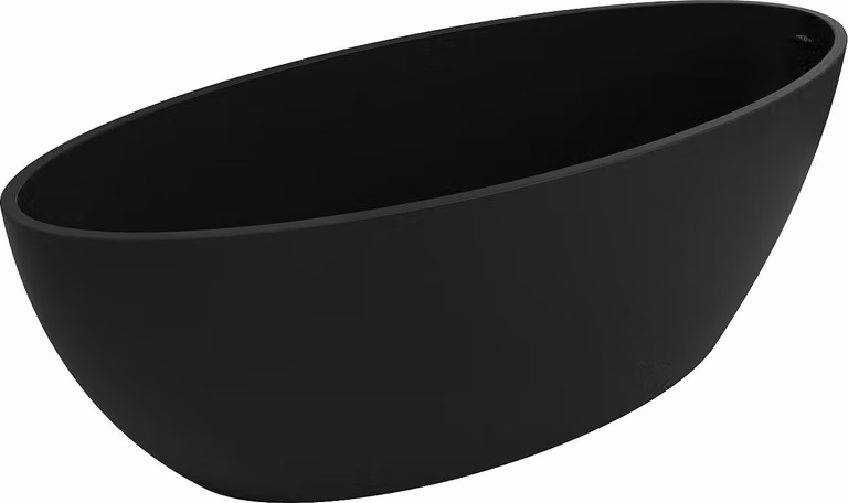 Mexen Prato vasca freestanding in conglomerato 170 x 70 cm, nero opaco - 57251707070
