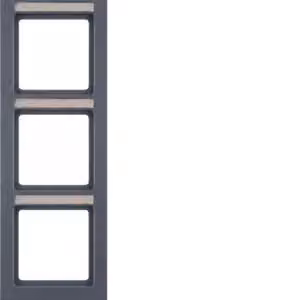 Berker 10536086, antracite, termoplastico, senza viti, Berker, IP20, 80,8 mm