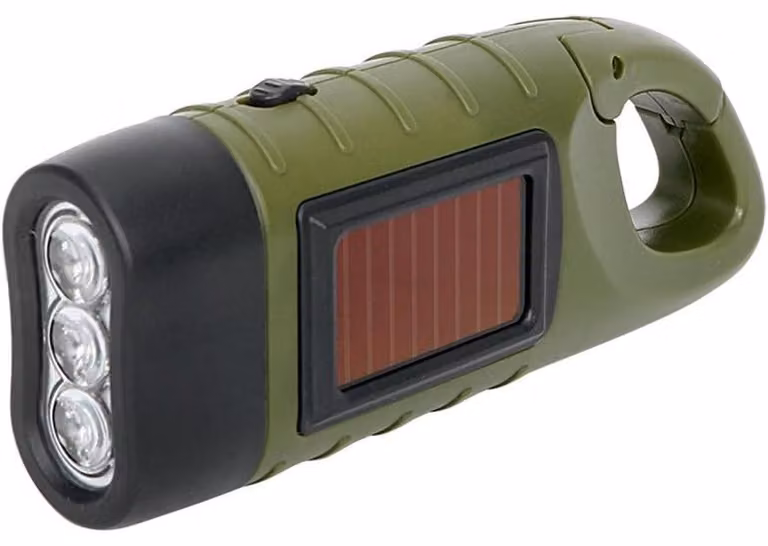 Verk 08381 Torcia LED con dinamo solare, verde