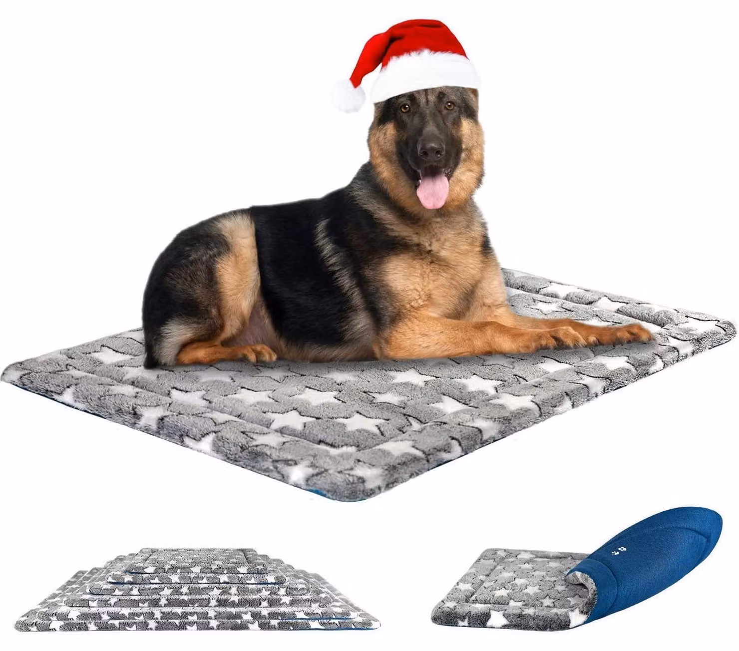 Cuccia per cani, impermeabile, reversibile, grigia, 122x76 cm