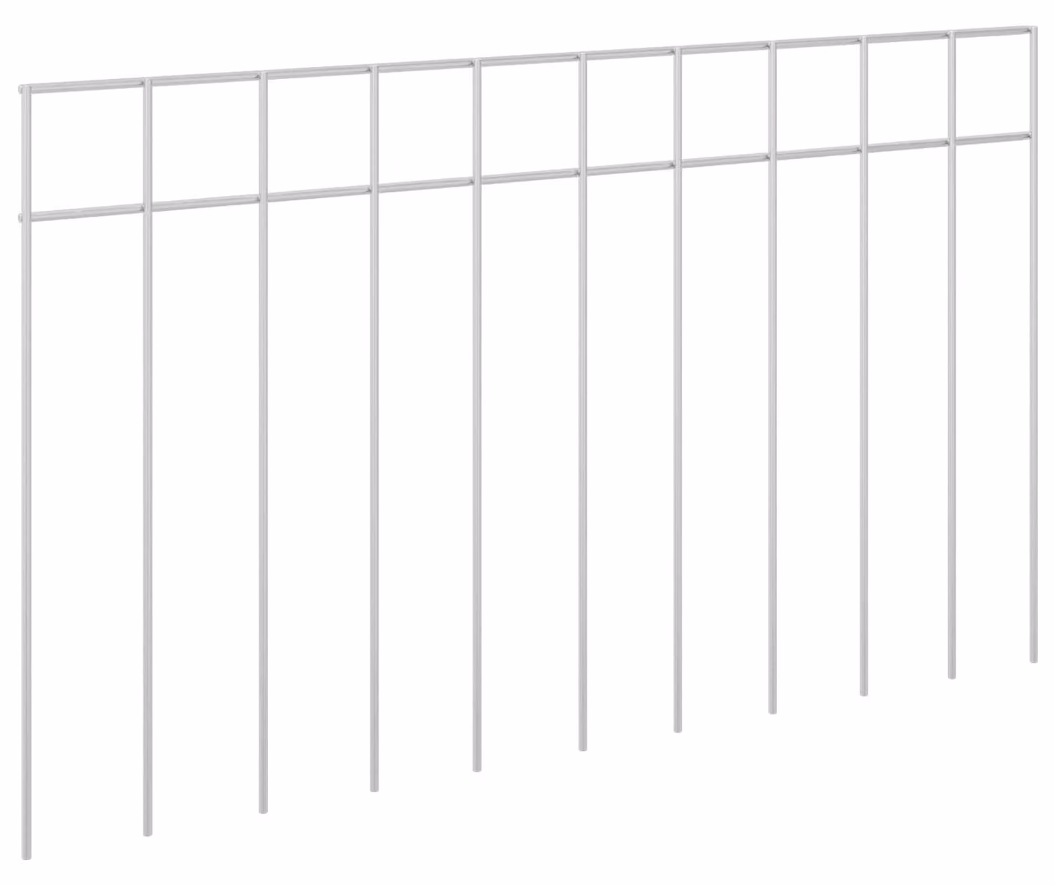 Pannelli per recinzione da giardino, 48 pezzi, 50 x 30 cm, acciaio zincato, colore argento