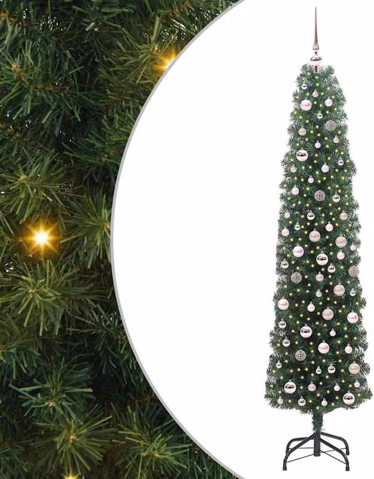 Albero di Natale artificiale con 300 LED Verde 210 cm