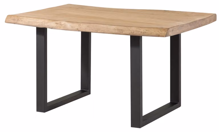 MASSIVMOEBEL24 | FREEFORM 5 tavolo da pranzo in legno di mango - verniciato beige / gambe in ferro U antracite matt 160x90