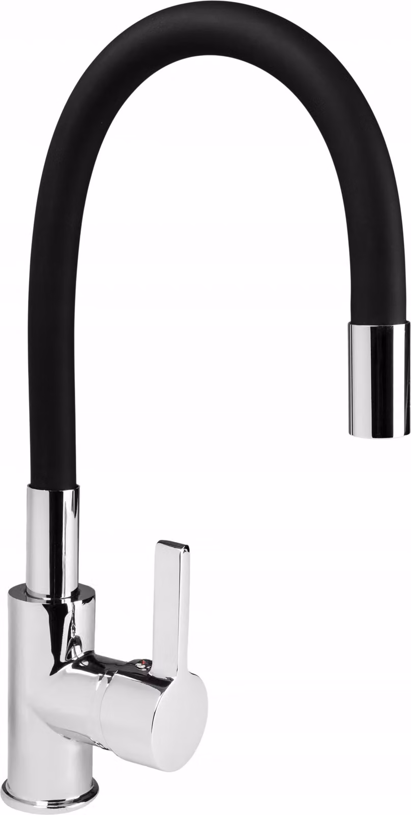 Miscelatore Da Cucina Flex Cromo/Nero Aqui Rub Miscelatore Monocomando Da Cucina