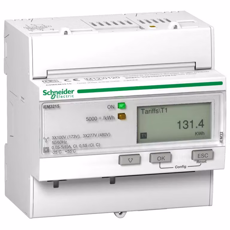 Schneider Electric iEM3215, IP20, 50/60 Hz, 90 mm, 69 mm, 95 mm, 105 mm